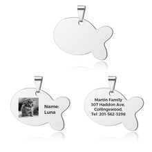 Load image into Gallery viewer, Custom Pet Necklace Stainless Steel Pet Photo Jewelry for Pet Memorial Cat Gift
