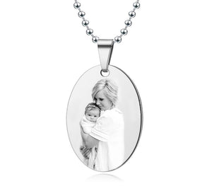 Personalized Stainless Steel Photo Necklace Gifts for Mom